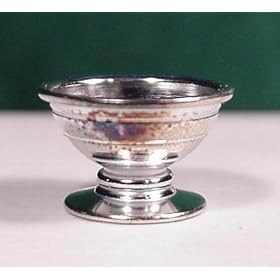 Dollhouse Miniature Clare-Bell Brass Silver Fruit bowl