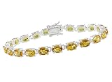 Sterling Silver 7x5mm Citrine Bracelet, 7.5