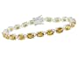 Sterling Silver 7x5mm Citrine Bracelet, 7.5"