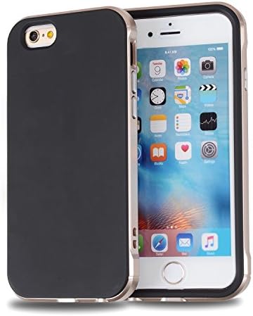 iPhone 6s Plus Case, ZONCH™ [Drop Protection] [FREE Screen Protector] PC Bumper and Matte Finished Soft TPU Back Case for iPhone 6 Plus/6s Plus (5.5-Inch) (Gold + Black)