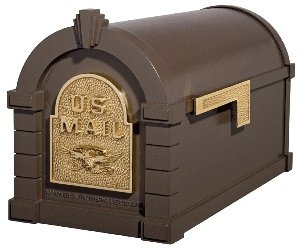 Gaines Keystone Original Mailbox-Bronze w/Polished Brass