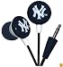 iHip MLF10169NYY MLB New York Yankees Printed Ear Buds, Blue/White