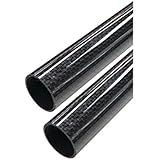 ARRIS&reg; 3K Roll Wrapped 100% Pure Carbon Fiber Tube 23mm*25mm*500mm(2PCS) Glossy Surface