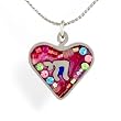 Pink Heart and Chai Necklace