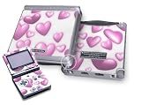 Eigenschaften Decalgirl  / Gameboy Advance SP - Vinylskin - Pink Hearts