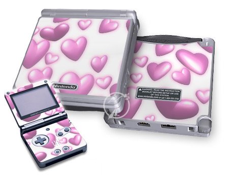 City Travel Guides Discounted  Video-Spiele : Gameboy Advance SP - Vinylskin - Pink Hearts