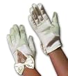 Delilah Ivory Lace Inset with Bow Short Gloves