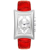 Elini Men's Nazar Red Leather Chronograph Watch #WH774HRSRD