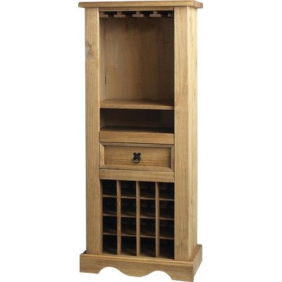 Corona Wine Rack in Distressed Waxed Pine