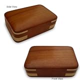 Simple & Beautiful Handmade Wooden Jewelry Box With Brass Plate Engraved On Sides, Velvet Lined Inside (Free Shipping) Wbox0049