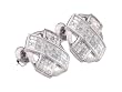 1.00 CTW. White Gold Invisible Set Diamond Stud Earrings