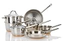 Ethos Saucepan Set, Copper Based, Stainless Steel, 7 Piece