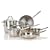 Ethos Saucepan Set, Copper Based, Stainless Steel, 7 Piece