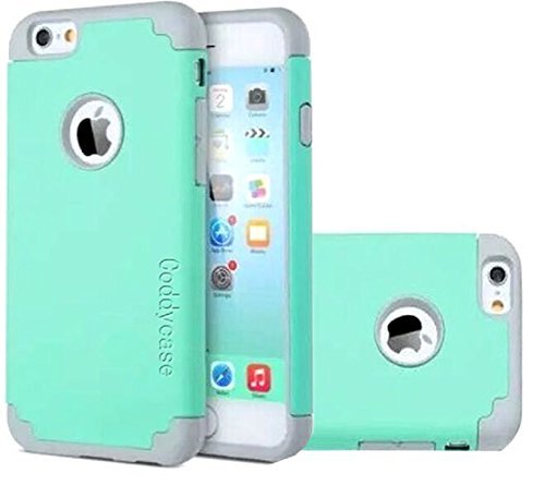 iPhone 6S Case,6S Case,iPhone 6S Cover,Case For iPhone 6S,Generic Coddycase iPhone 6 Case Slim Hybrid 2in1 PC+Silicon Case Cover For iPhone 6S 4.7 inch/iPhone 6 4.7 inch(Green+Grey)