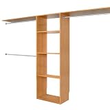 Solid Wood Closets C16MPS 16-Inch Depth Closet Organizer System, Maple Spice