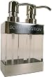RSVP Twin pump dispenser soap & loation Stainless Steel & Acrylic