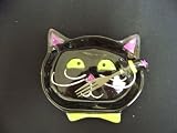 Cat Halloween Party Serving Plate Set with Witch Hat Fork Set of 4