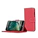 Snugg iPhone 8 Plus / 7 Plus Wallet Case – Leather Card Case Wallet with Handy Stand Feature – Legacy Series Flip Phone Case Cover in Red