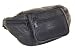 6 Pocket Genuine Solid (not patch) Leather Waist Pack, Fanny Pack. Large adjustable strap