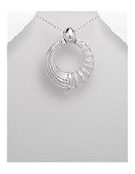 CZ Pendant Necklace In 92.5 Sterling Silver