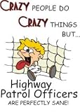CRAZY PEOPLE DO CRAZY THINGS BUT Highway Patrol Officers ARE PERFECTLY SANE! Mug (Various Sizes & Colors Available)
