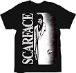 Scarface Movie Tony Montana Glitter Airbrush Black T-Shirt
