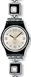 Swatch Women's Originals LB160G Black Stainless-Steel Swiss Quartz Watch with White Dial