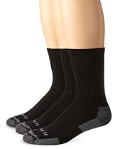 Carhartt Men's 3 Pack All-Season Cotton Crew Work Socks,  Black, Shoe: 11-15
