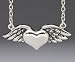 Rock Rebel Winged Heart Pendant Necklace