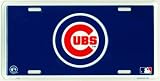 Cubs on dark blue Classic Metal Auto Tag Embossed