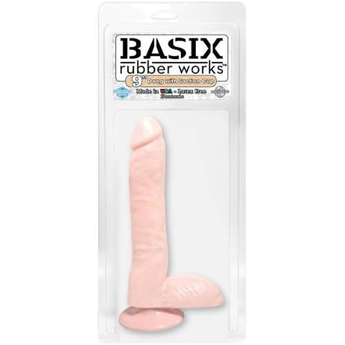 Basix 9' Dong With Suction Cup, Flesh image