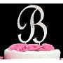 LARGE Completly Covered Swarovski Crystal Monogram Wedding Cake Topper