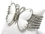Designer Inspired Silver Heart Charm Toggle Bracelet Links Of Love