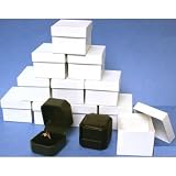 12 Black Leather Ring Jewelry Gift Boxes Displays