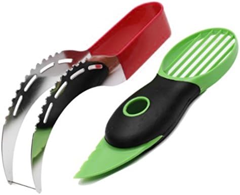 3 in 1 Watermelon Slicer and Avocado slicer set - as Seen on TV - High Quality 304 Stainless Steel Corer &amp; Server Knife