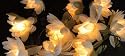 LILIEN BLÜTEN WEIß Deko Lichterkette Girlande von Näve