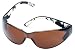 Body Glove 90216 V-Line High Impact Safety Glasses, Brown Frame, Brown Lens