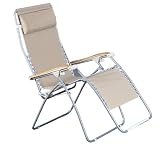 Faulkner XL Recliner Desert Sand/Grey Mesh with Wood Arms