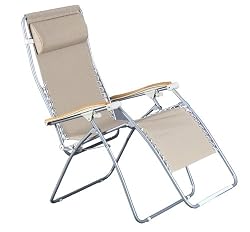 Faulkner XL Recliner Desert Sand/Grey Mesh with Wood Arms