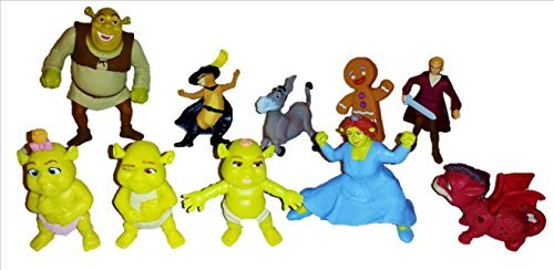 Shrek-3-the-Third-Mcdonalds-Happy-Meal-Toys-Figure-Set-of-10