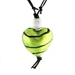 Murano Heart Pendant - Miro Green