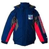 NHL Youth New York Rangers Midweight Jacket - K88Nmpmm (True Navy, Medium)