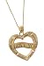14K Yellow Gold I Love You Heart Pendant