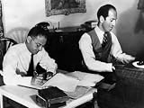 Ira and George Gershwin at Work on a Film Score, Early 1930s Photographic Poster Print, 12x9