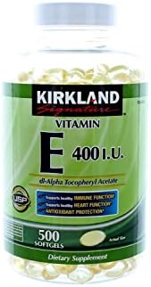 Kirkland Signature Vitamin E 400 I.U. 1500 Softgels Pack (7js6la)