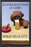 Tatzino Poster und Holz-Rahmen - Fehler Zugeben (91 x 61cm)