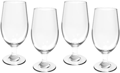 (Set of 4) 20 Oz. Crystal Clear Polycarbonate Goblet Glass (7¾") *Break Resistant*