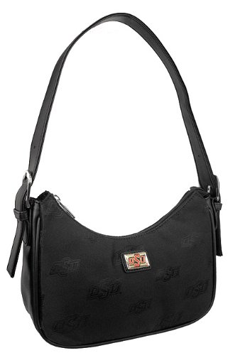 OSU Oklahoma State University Logo Cowboys Lynnhaven Collection Small Hobo Purse Shoulder Bag Style Designer College Logo Jacquard Woven Fabric LIMITED EDITION CHRISTMAS GIFT IDEA for ladies Women Students Alumni SOPHISTICATED STYLISH SPIRITED