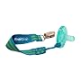 BooginHead Pacifier Holder, Blue Green Stripe