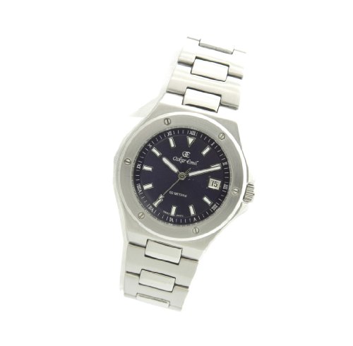 Oskar Emil - luzern blue - Montre Homme - Quartz - Analogique - Bracelet Acier inoxydable Argent